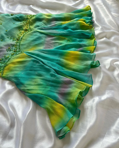 Cute A Line Halter Green Beaded Chiffon Prom Dress Graduation Prom Dress DP1994