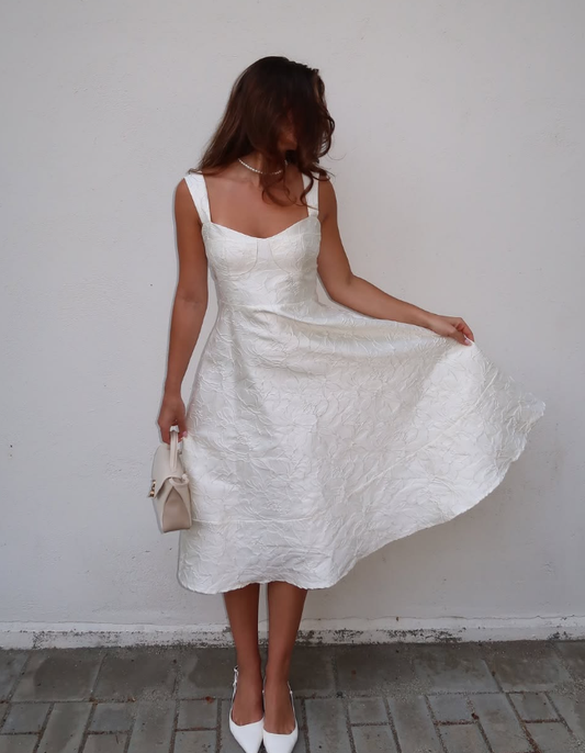 Cute Simple A Line Straps White Satin Short Homecoming Dress Birthday Dress DP1767