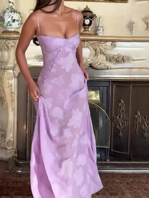 Purple Mermaid Spaghetti Straps Lace Prom Dress Birthday Outfit DP708