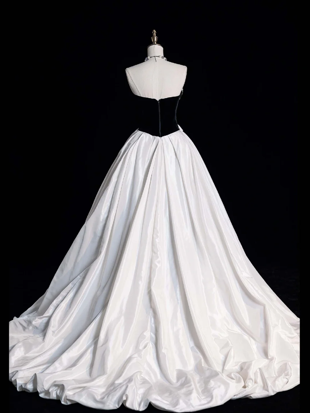 Cute A Line Sweetheart Neck Beaded White Satin Prom Dress Graduation Prom Dress DP2016