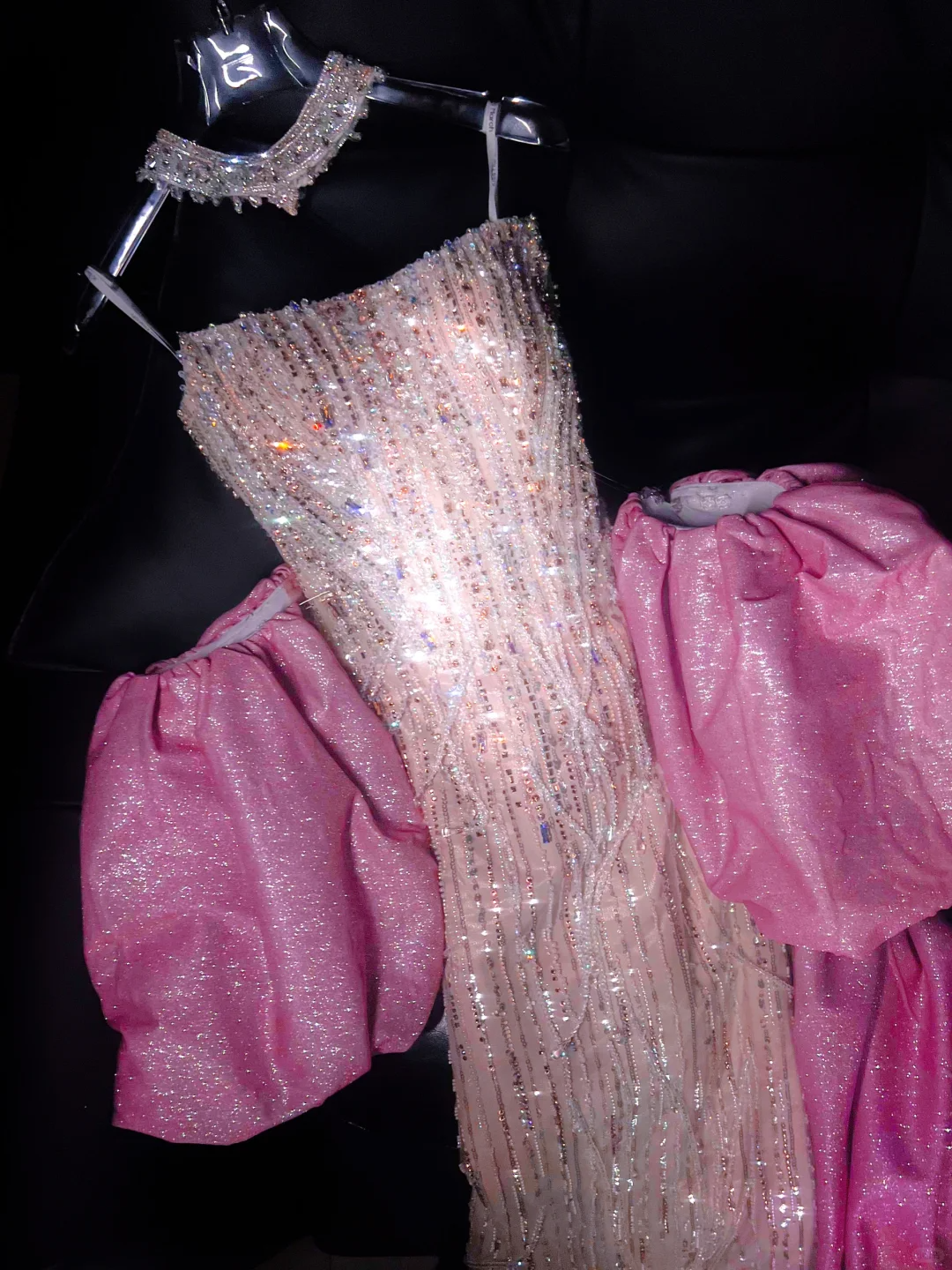 Gorgeous Sheath Strapless Beaded Sequin Tulle Long Party Dress Evening Dress DP2600