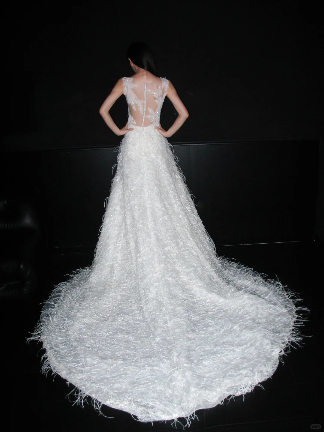 New A Line Sweetheart Neck White Applique Feather Tulle Long Wedding Dress DP8115