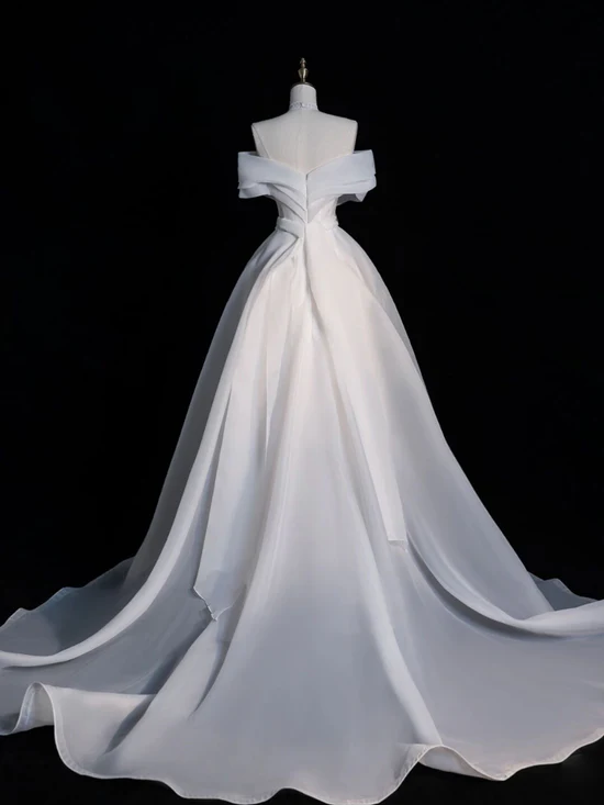 Elegant White Long Prom Dress Evening Dress Wedding Dress DP470