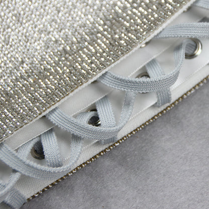 Sparkly Sheath Straps Silver Rhinestone Satin Short Homecoming Dress Birthday Dress DP1541