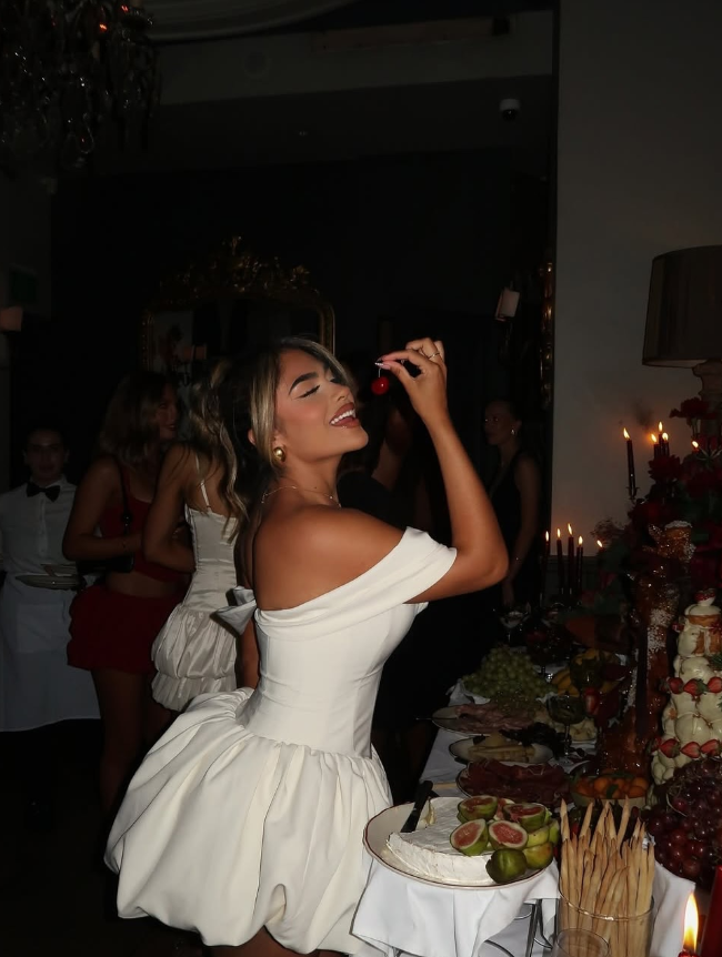 White A Line Off the Shoulder Satin Short Homecoming Dress Birthday Dress DP3679