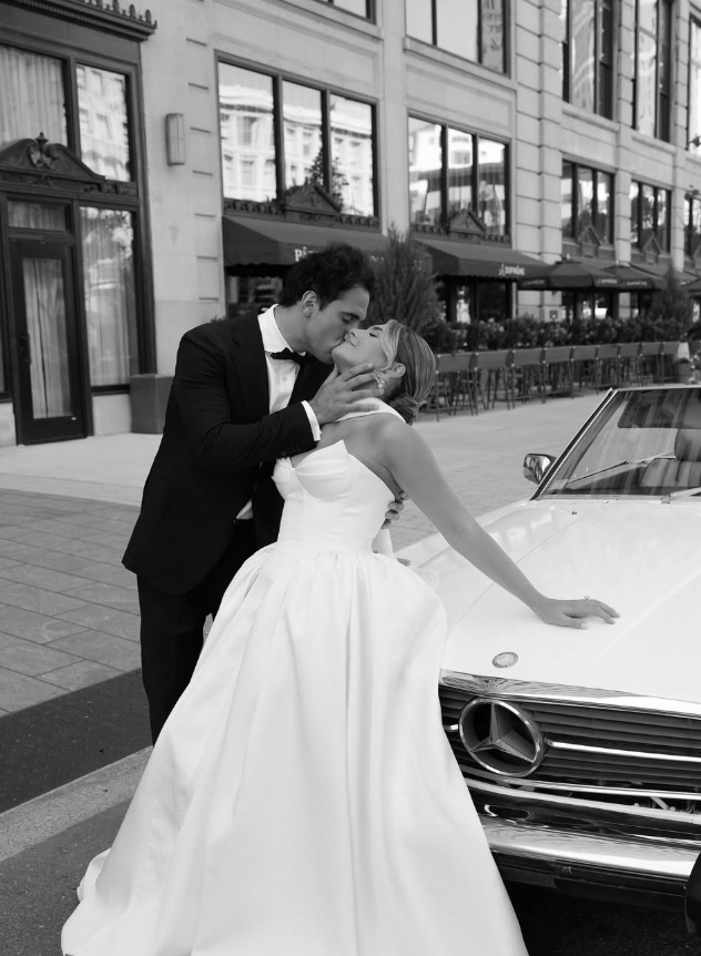 Charming Ball Gown Sweetheart Neck White Satin Long Train Wedding Dress DP5834