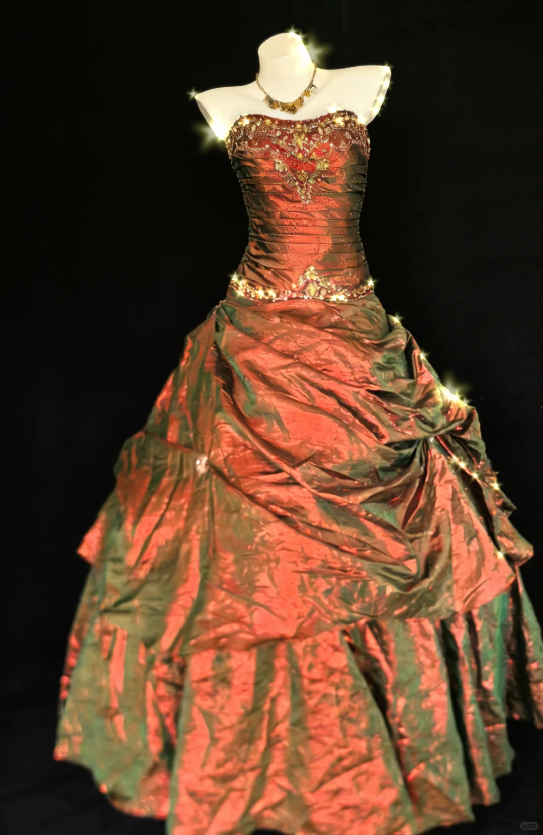 Vintage Burgundy A Line Strapless Beaded Satin Long Prom Dress DP4715