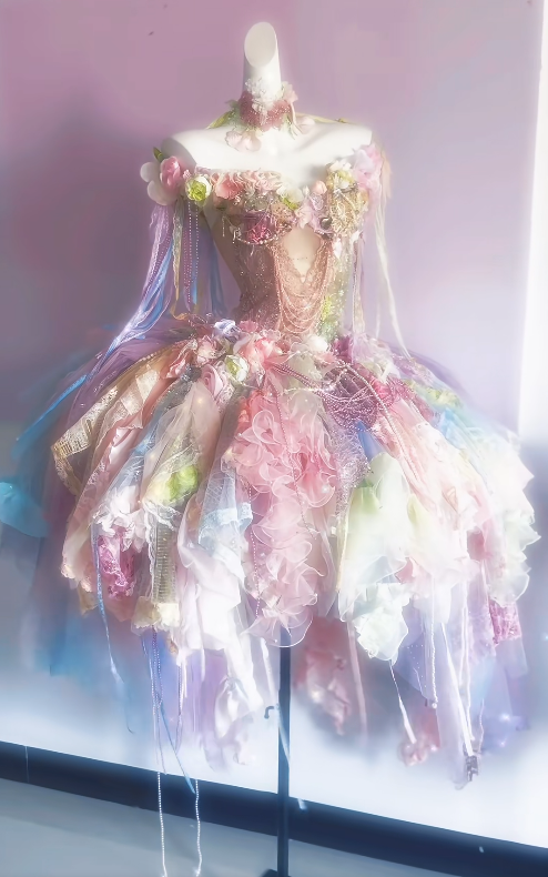 Dreamy Multi-color Ball Gown Off the Shoulder Beaded Chiffon Tulle Prom Dress 16th Birthday Dress DP3791