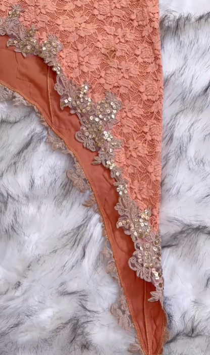 Orange Vintage Sheath Spaghetti Straps Appliques Lace Homecoming Dress Outfits DP5156