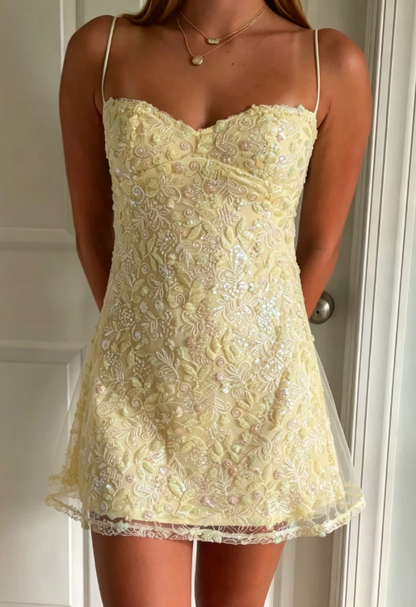 Cute Mint Green Sequin Tulle Homecoming Dress Open Back Bow Tie Short Dress DP7081