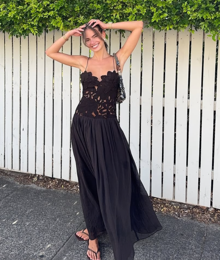 Mint Green A Line Spaghetti Strap Lace Chiffon Long Prom Dress Evening Dress DP6034