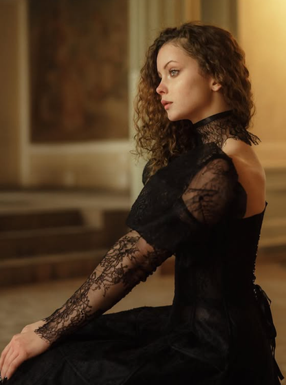 Sexy Black A Line Long Sleeve Exquisite Lace Short Prom Dress Homecoming Dress DP6345