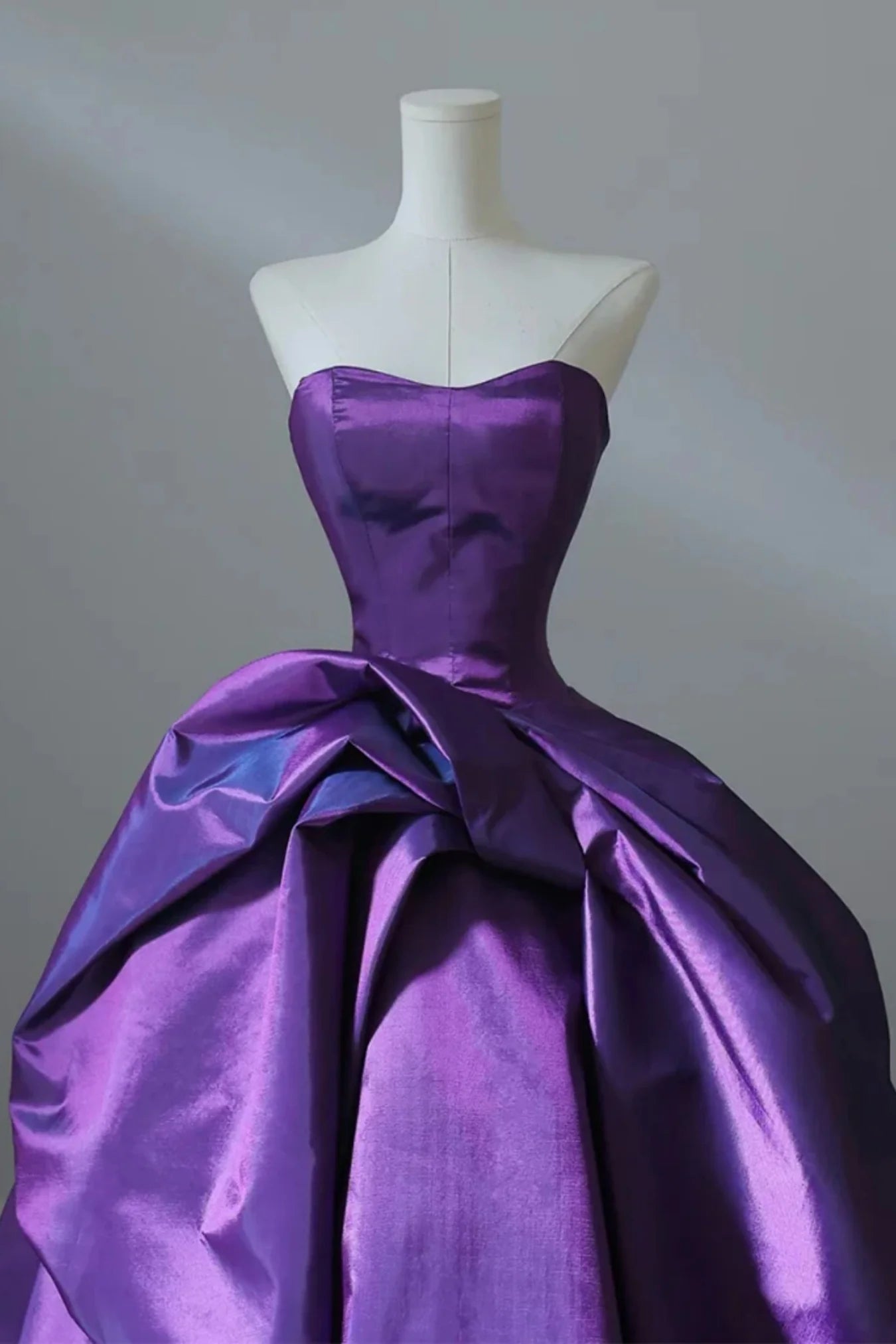 Elegant Purple Ball Gown Sweetheart Neck Long Prom Dress DP1289