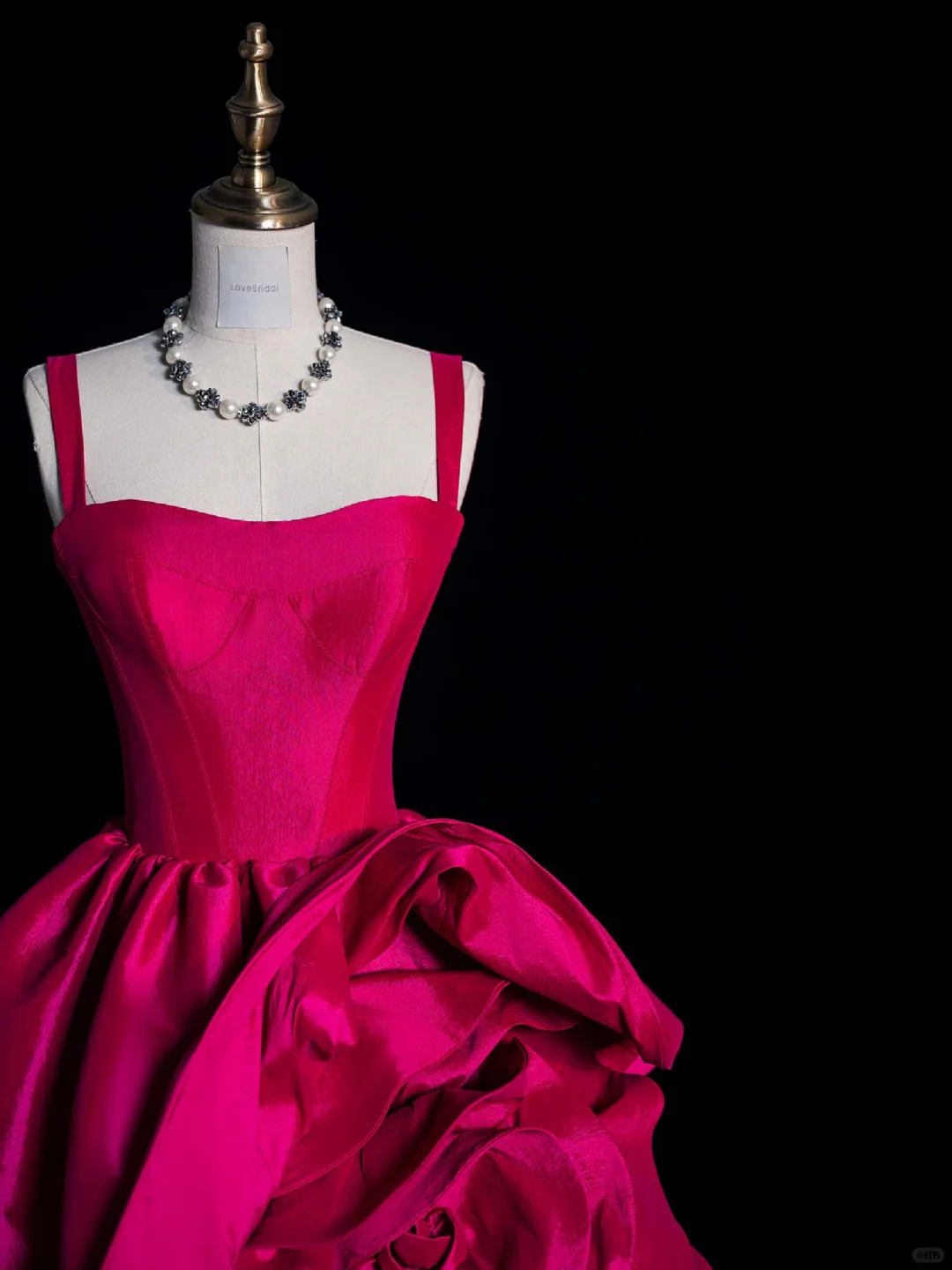 Barbie Pink A Line Spaghetti Strap Flower Satin Long Prom Dress Evening Dress DP2129