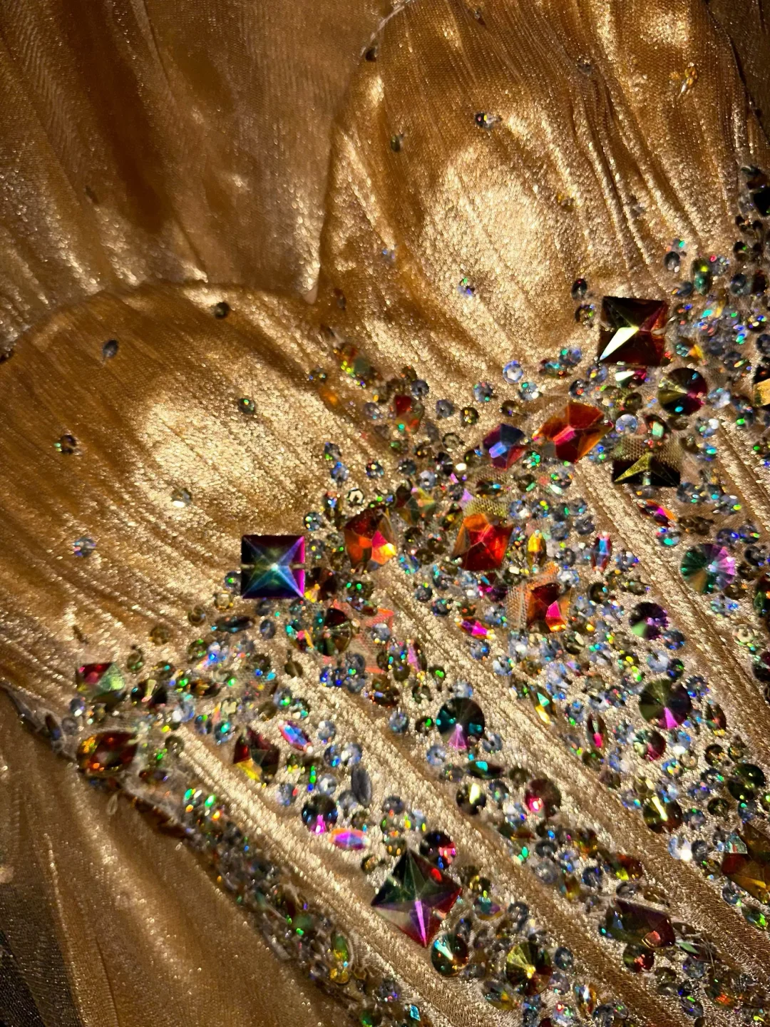 Luxurious Gold A Line Sweetheart Neck Beaded Tulle Satin Prom Dress Party Evening Dress DP5337