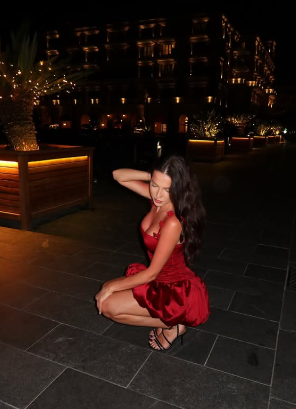 Burgundy Bow A Line Spaghetti Strap Satin Short Homecoming Dress Birthday Dress DP3680
