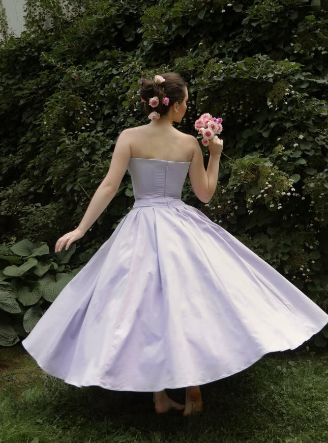 Purple Princess A Line Sweetheart Neck Corset Satin Long Prom Dress Party Dress Formal Gown DP3382