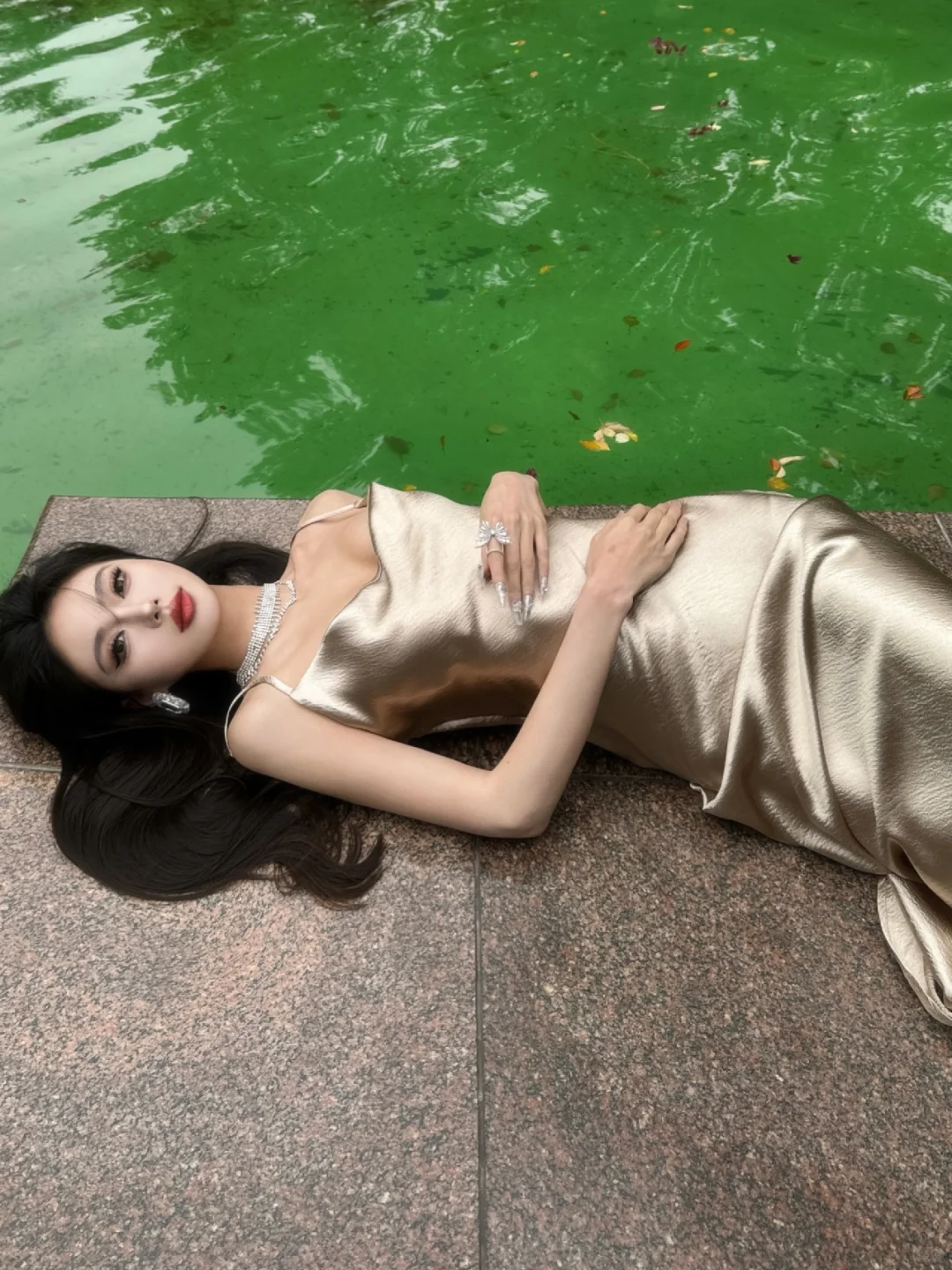 Unique A Line Spaghetti Strap Satin Long Prom Dress Party Dress DP3962