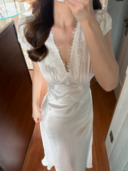 Classic Simple Brown Satin Prom Dress Evening Dress DP5170