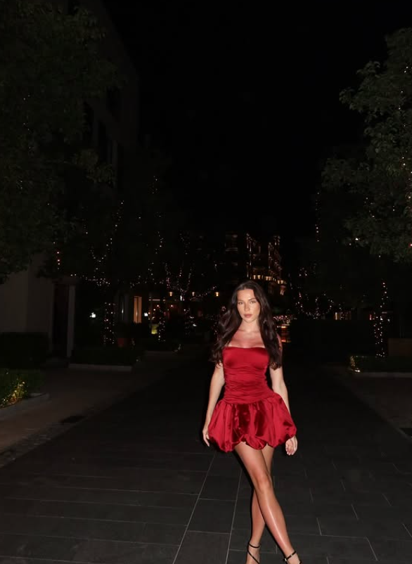 Burgundy Bow A Line Spaghetti Strap Satin Short Homecoming Dress Birthday Dress DP3680
