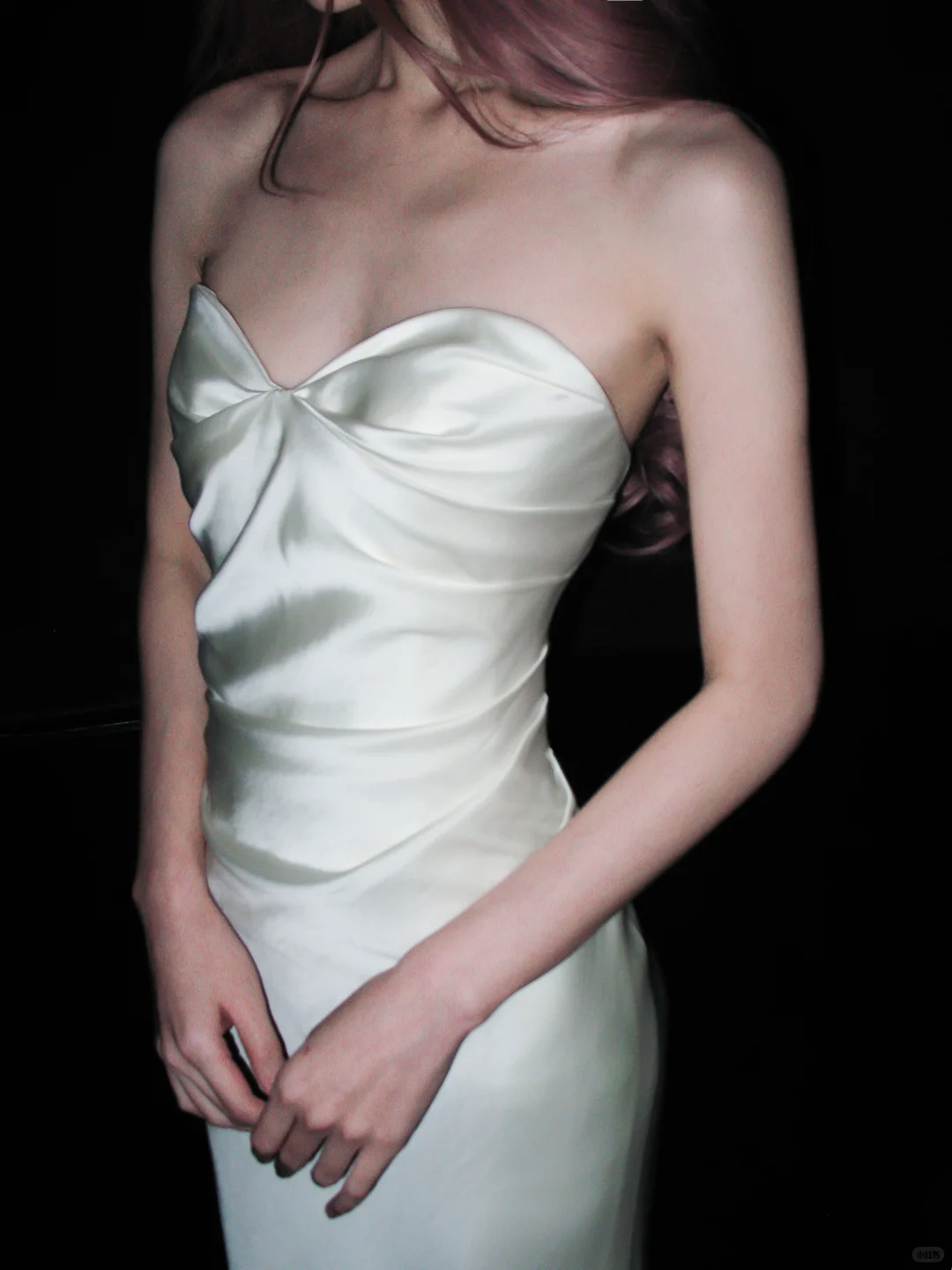 Sweety Mermaid White Satin Long Sweep Wedding Dress DP5188