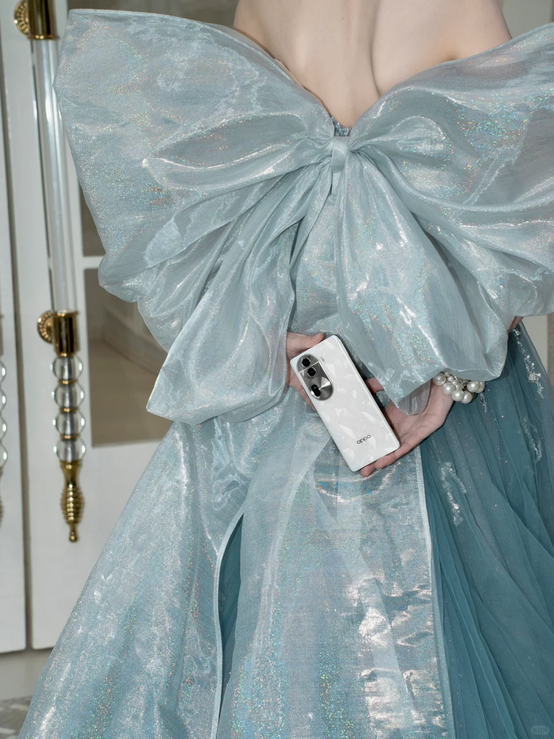 Dreamy A Line Sweetheart Neck Sequin Blue Tulle Long Party Dress Evening Dress with Bow DP2550