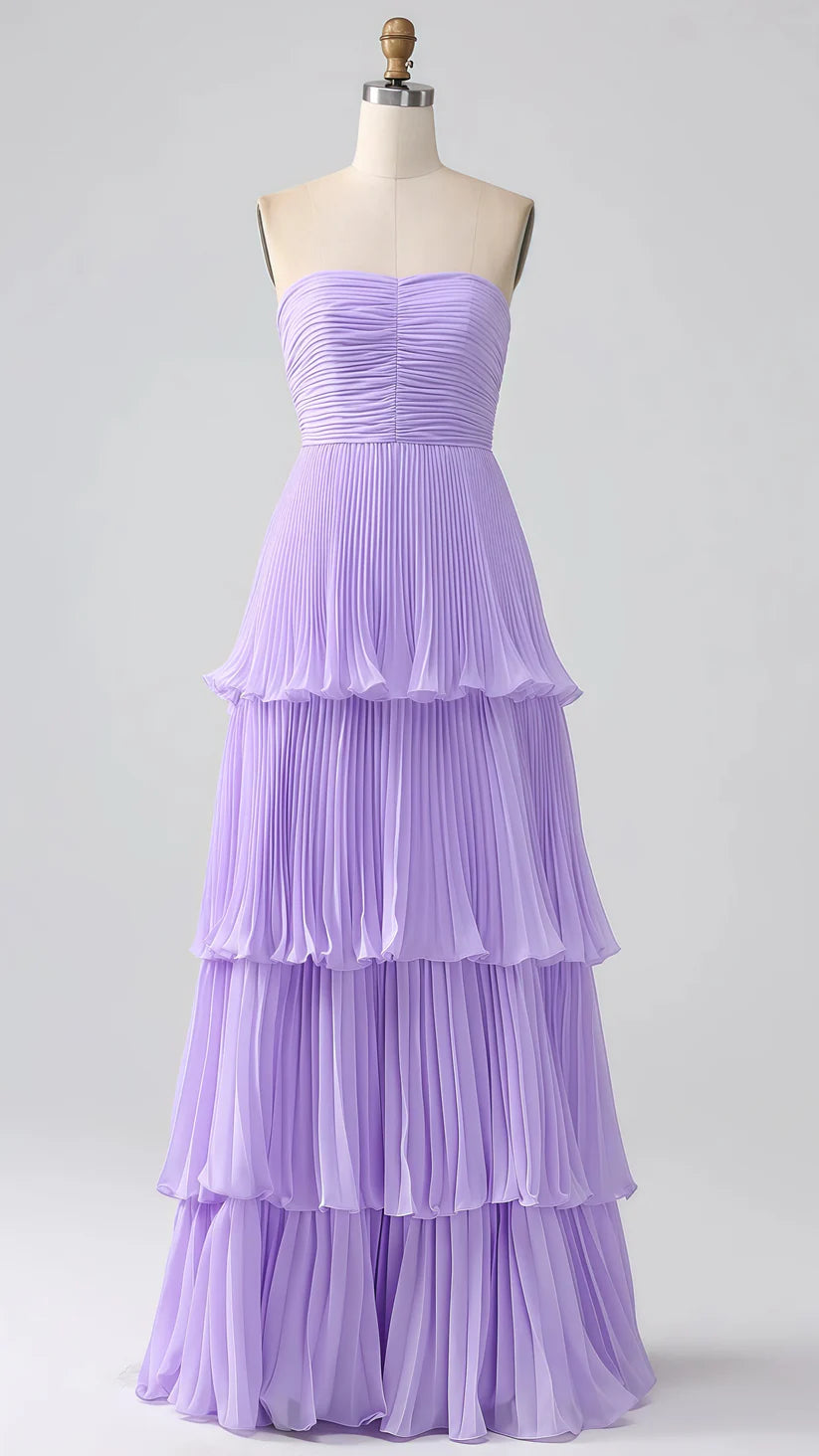 Charming A Line Sweetheart Neck Tiered Green Chiffon Prom Dress Evening Dress DP1576