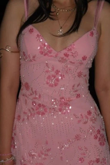 Stylish Sheath Spaghetti Straps Pink Short Homecoming Dress with Beading DP7322