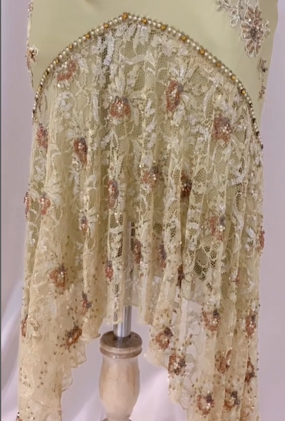 Vintage Sheath V Neck Beaded Lace Satin Short Evening Dress Homecoming Dress DP1507