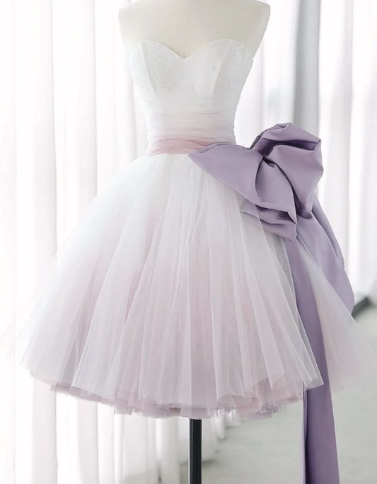 Sweet A-Line Tulle Cocktail Party Dress Homecoming Dress  DP558