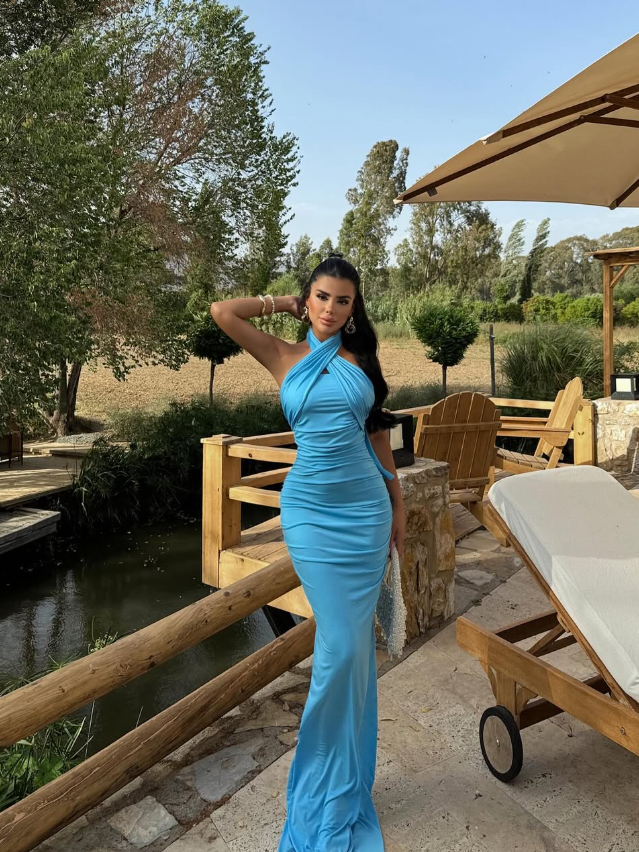 Blue Sheath One Shoulder Satin Long Prom Dress Party Dress DP8216