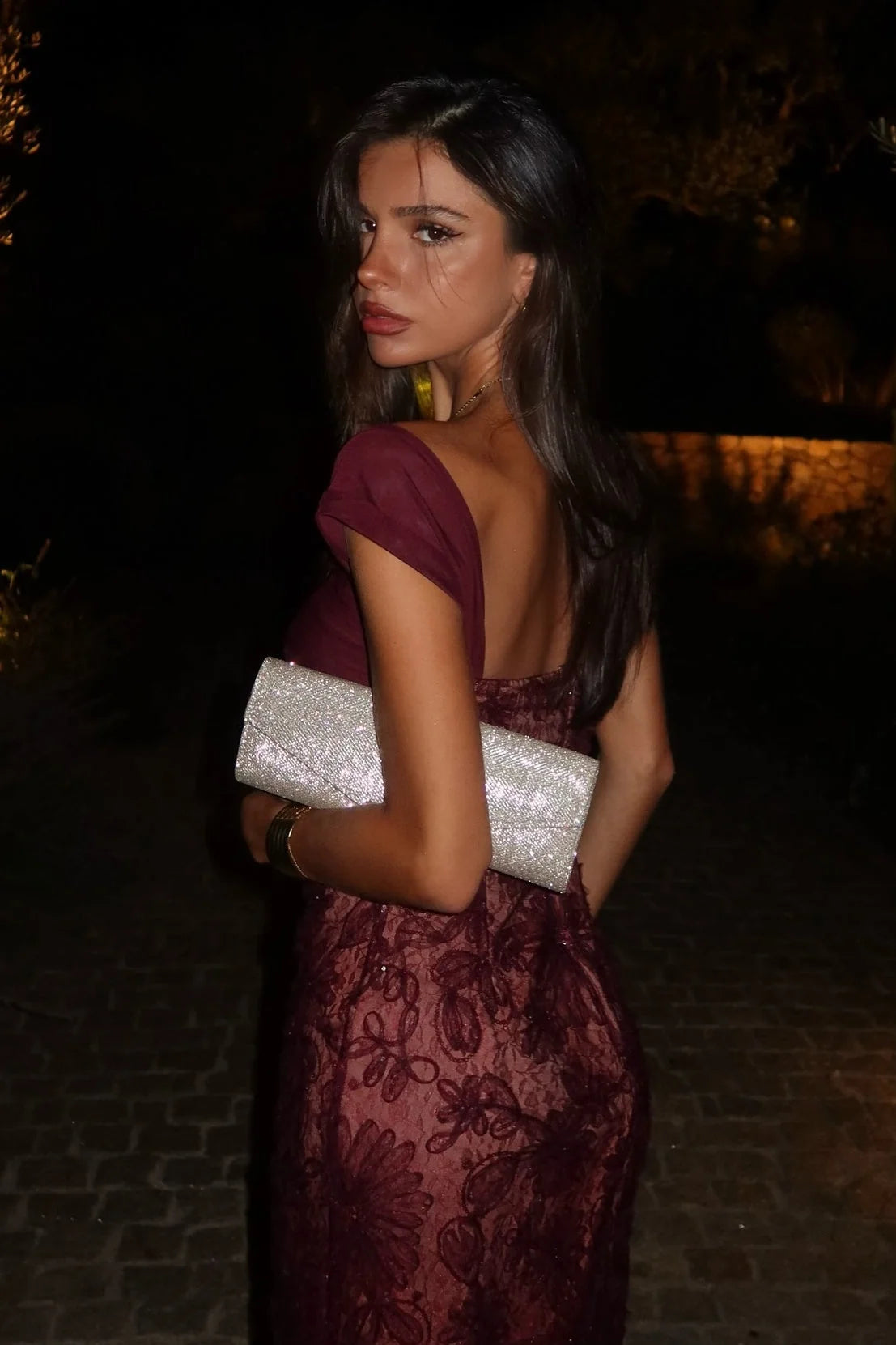 Chic Mermaid Sweetheart Dark Burgundy Long Prom Dress with Lace DP7453