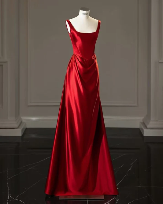 Elegant Red A Line Birthday Party Dress Formal Prom Dress DP248