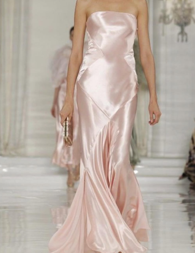 Elegant Mermaid Strapless Light Pink Satin Long Prom Dress Graduation Prom Dress DP2077