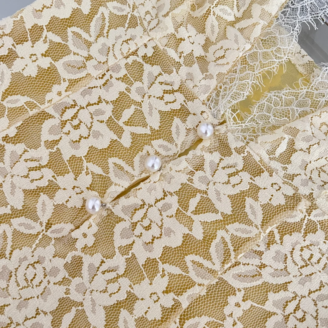 Yellow A Line Halter Lace Long Open Back Prom Dress Evening Dress DP2570