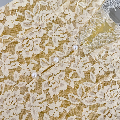 Yellow A Line Halter Lace Long Open Back Prom Dress Evening Dress DP2570