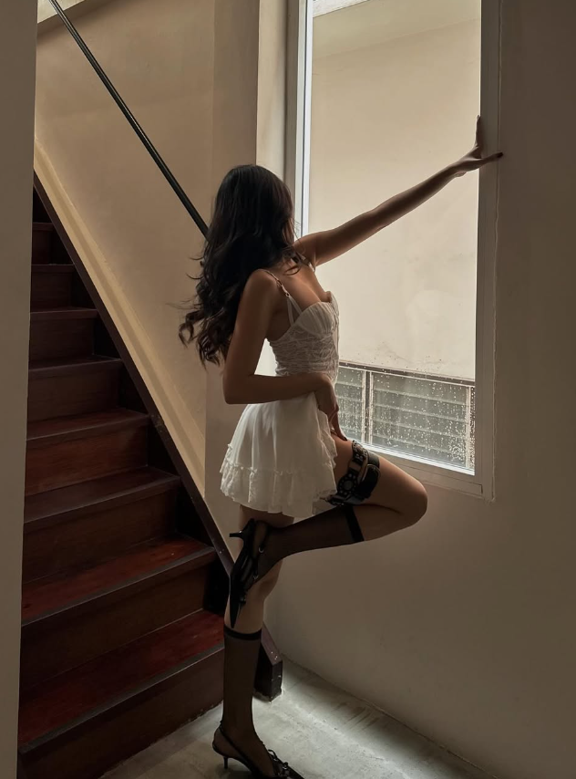Sexy A Line Spaghetti Strap White Lace Satin Short Homecoming Dress Birthday Dress DP1655