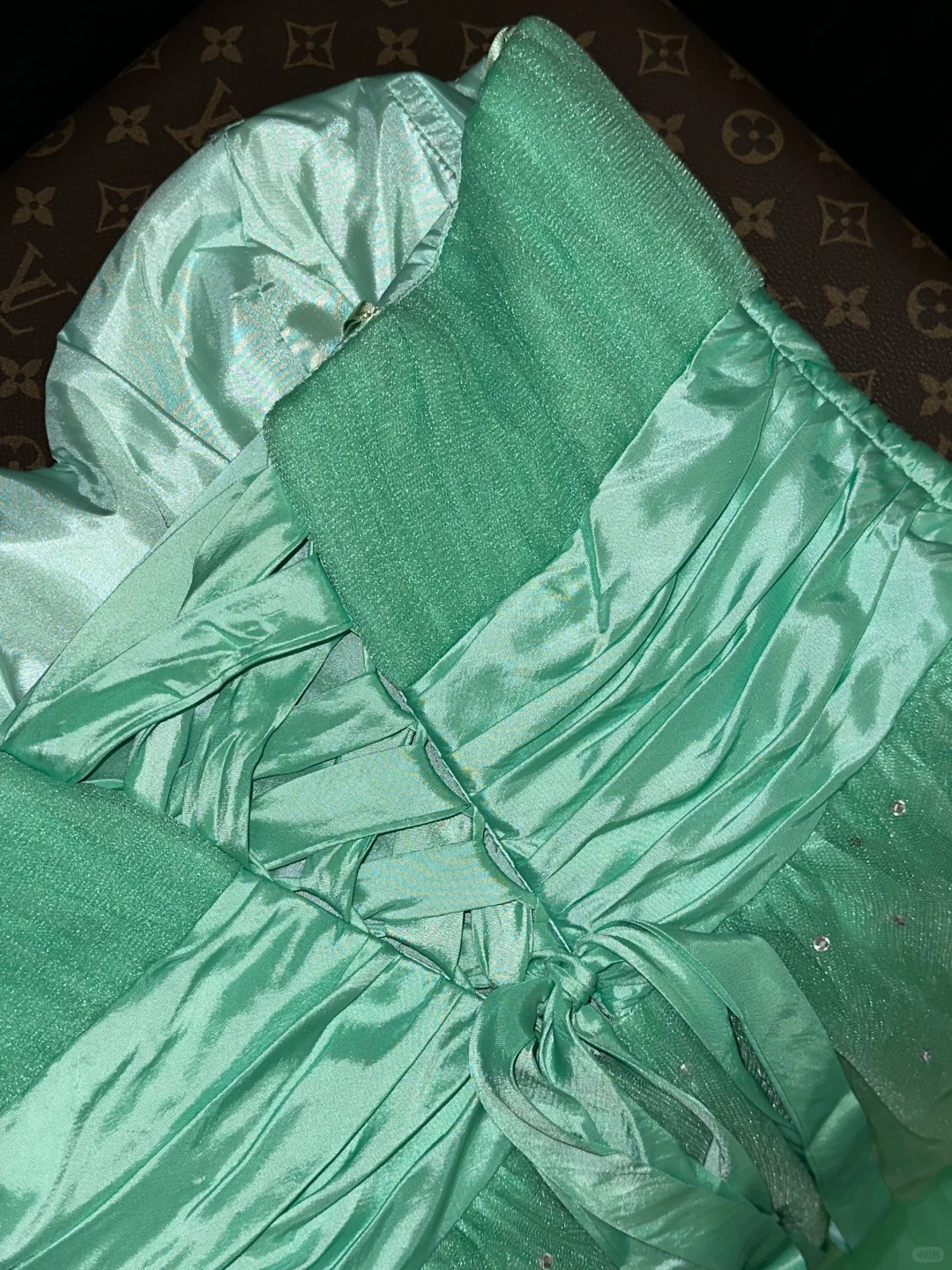 Charming Green A Line Sweetheart Neck Tulle Prom Dress Party Evening Dress DP5340