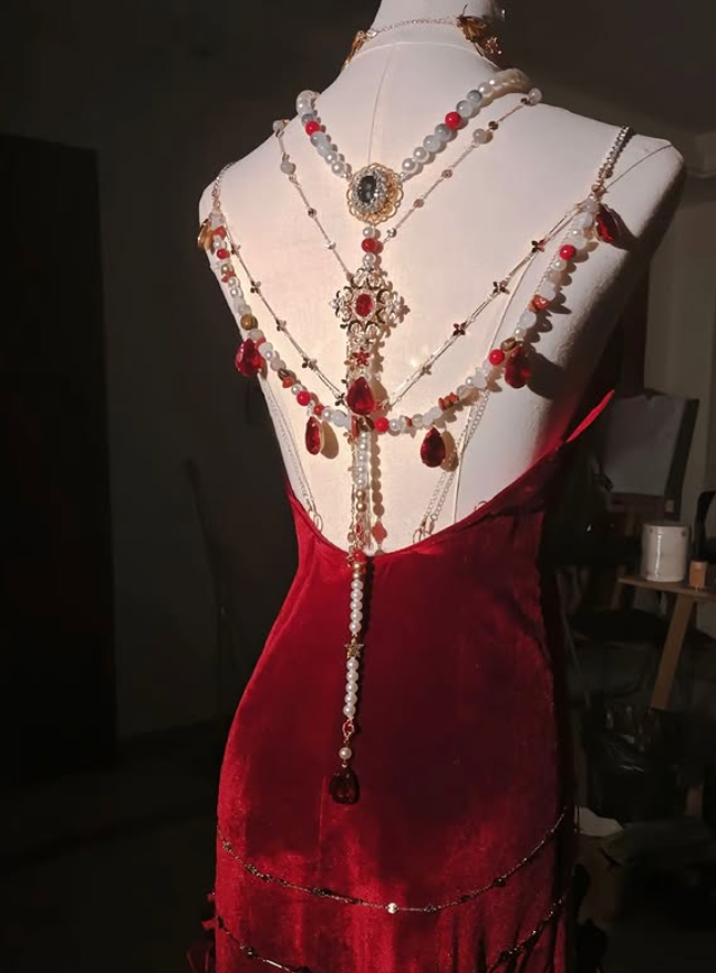 Stunning Burgundy Mermaid Spaghetti Strap Ruffle Velvet Prom Dress DP4156(Accessories not included)