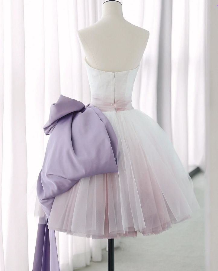 Sweet A-Line Tulle Cocktail Party Dress Homecoming Dress  DP558