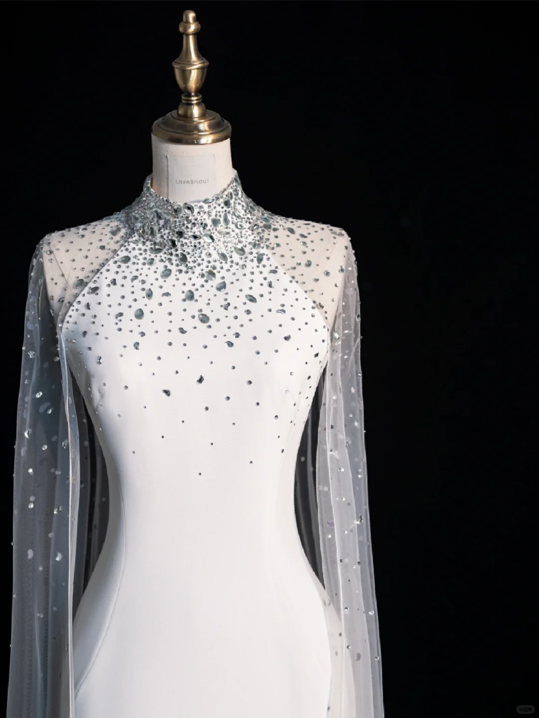 Unique A Line Halter Rhinestones White Satin Tulle Party Dress Evening Dresses DP2358