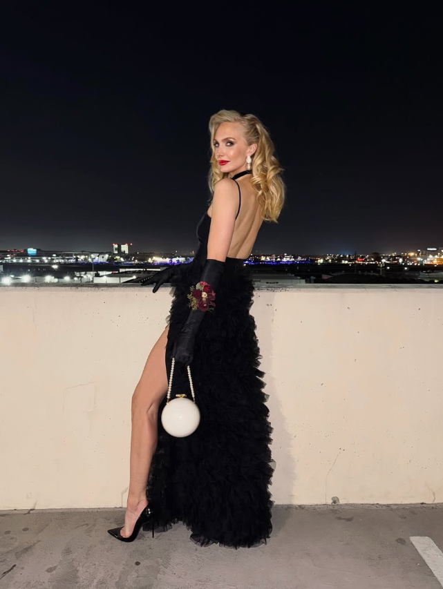 Sexy Black Sheath Strap Tulle Satin Prom Dress Evening Dress Date Dress with Slit DP3225