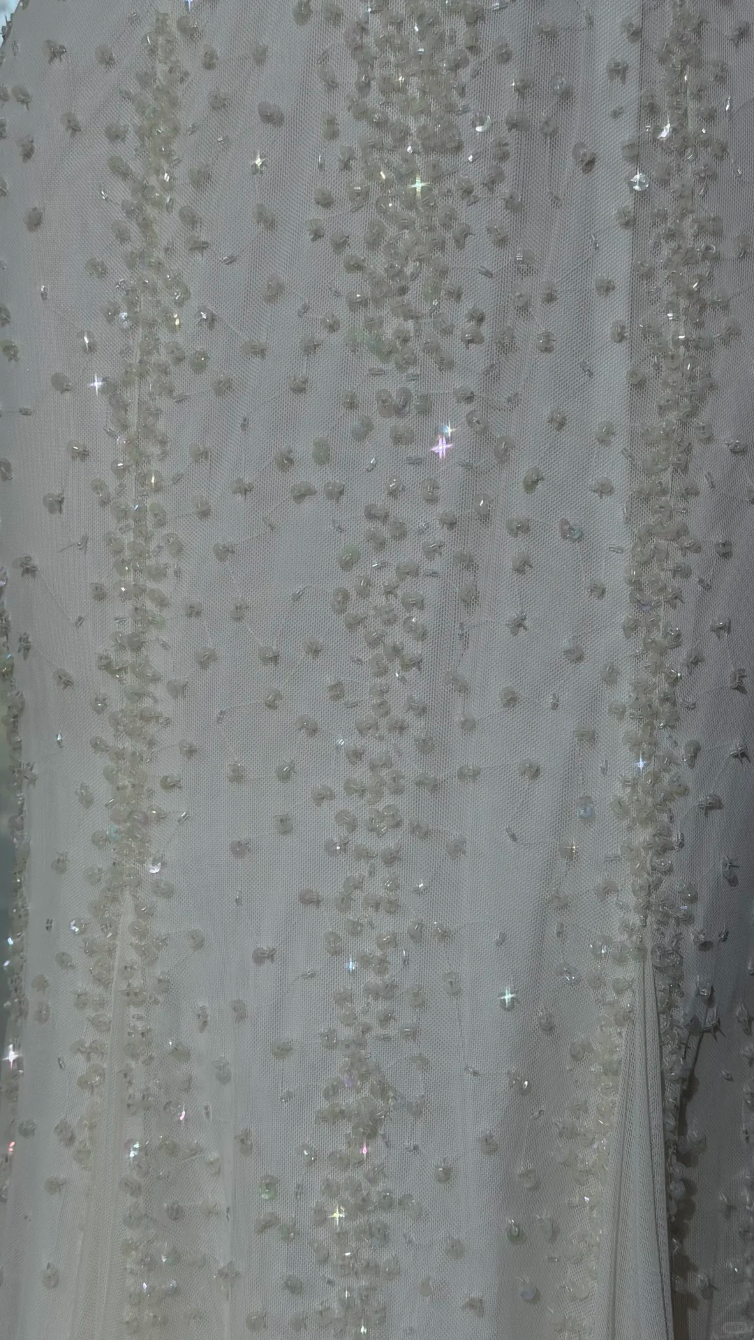 2000s Vintage White Mermaid Shiny Beaded Chiffon Long Prom Dress DP5151
