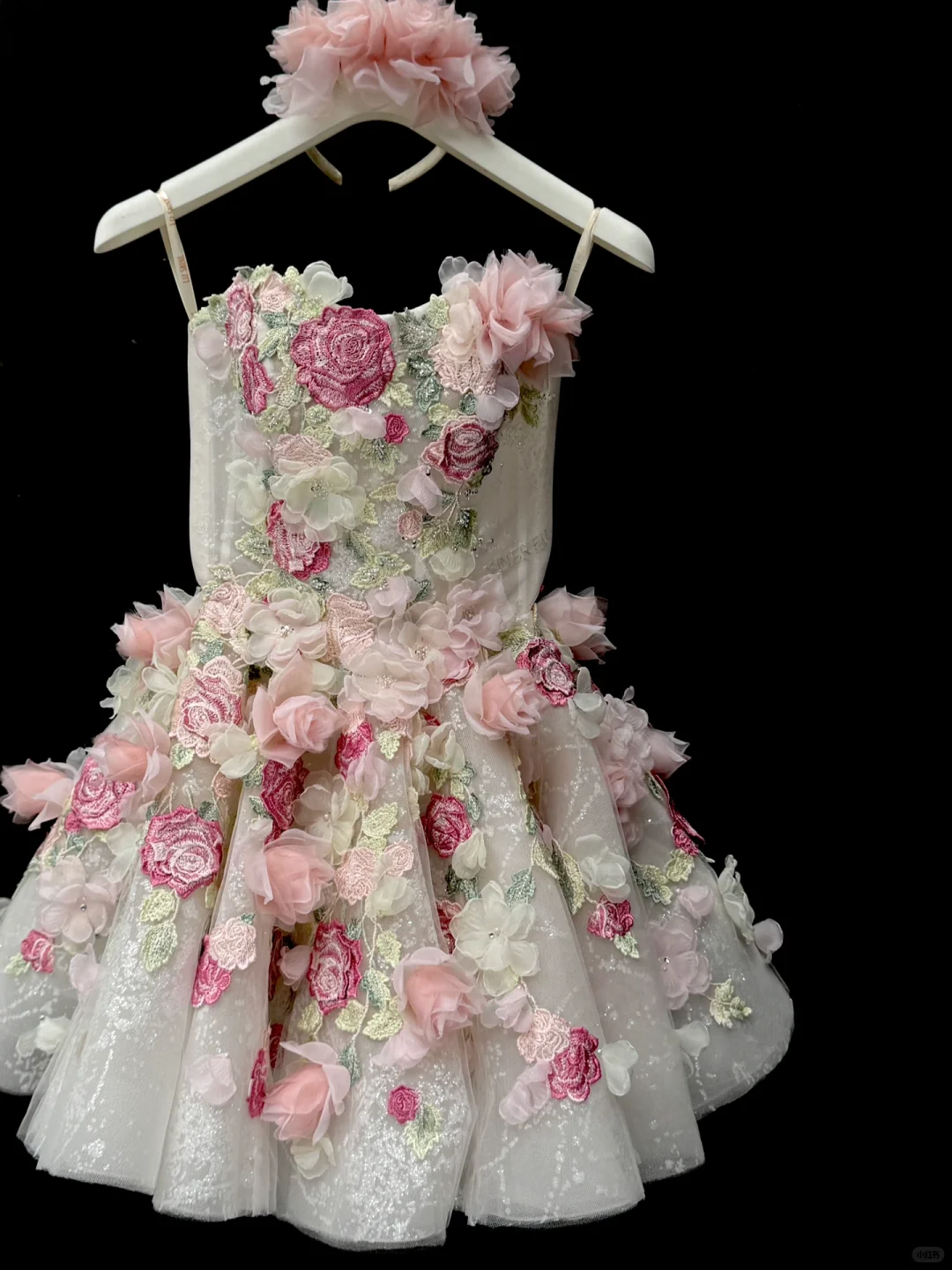 Pink Flower A Line Sweetheart Neck Sequin Tulle Mini Homecoming Dress Cocktail Dress DP3060
