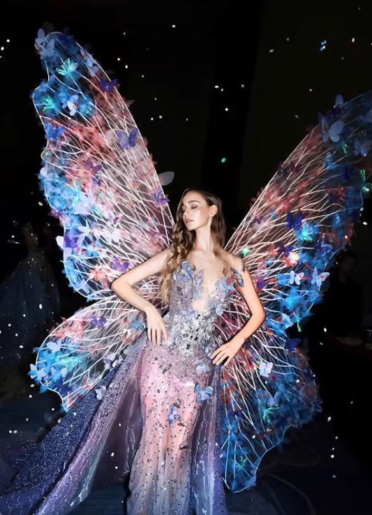 Stunning Purple Ball Gown Exquisite Beaded Sequin Tulle Long Prom Dress DP4922