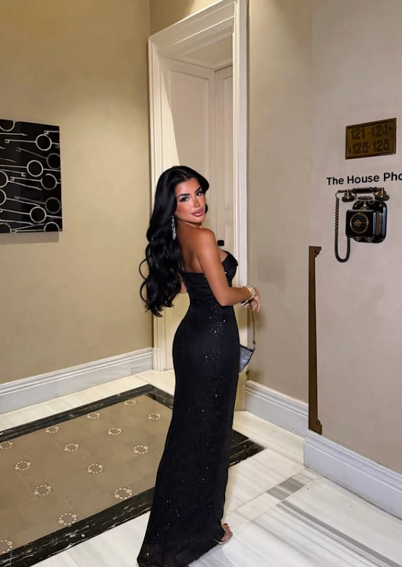 Sexy Black Sheath Strapless Shiny Sequin Long Prom Dress Evening Dress DP8173