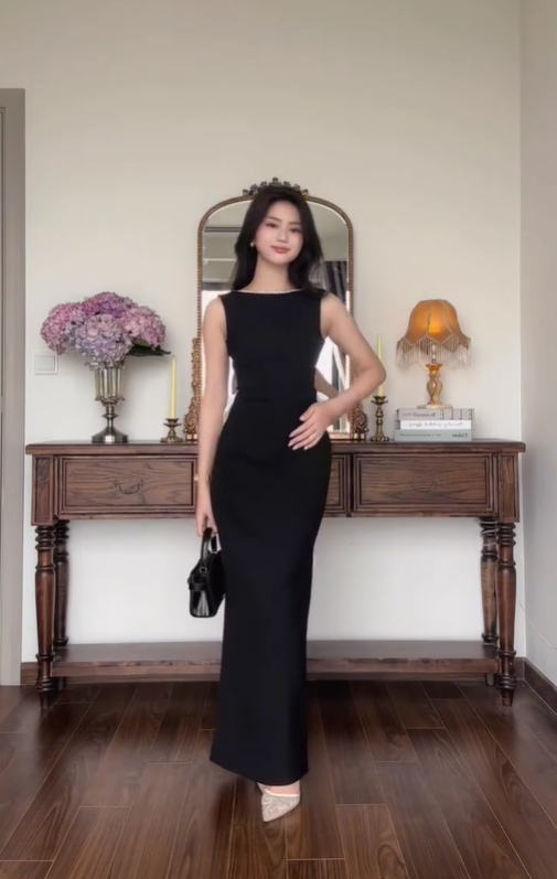 Classic Sheath Round Neck Satin Prom Dress with Bow DP4365