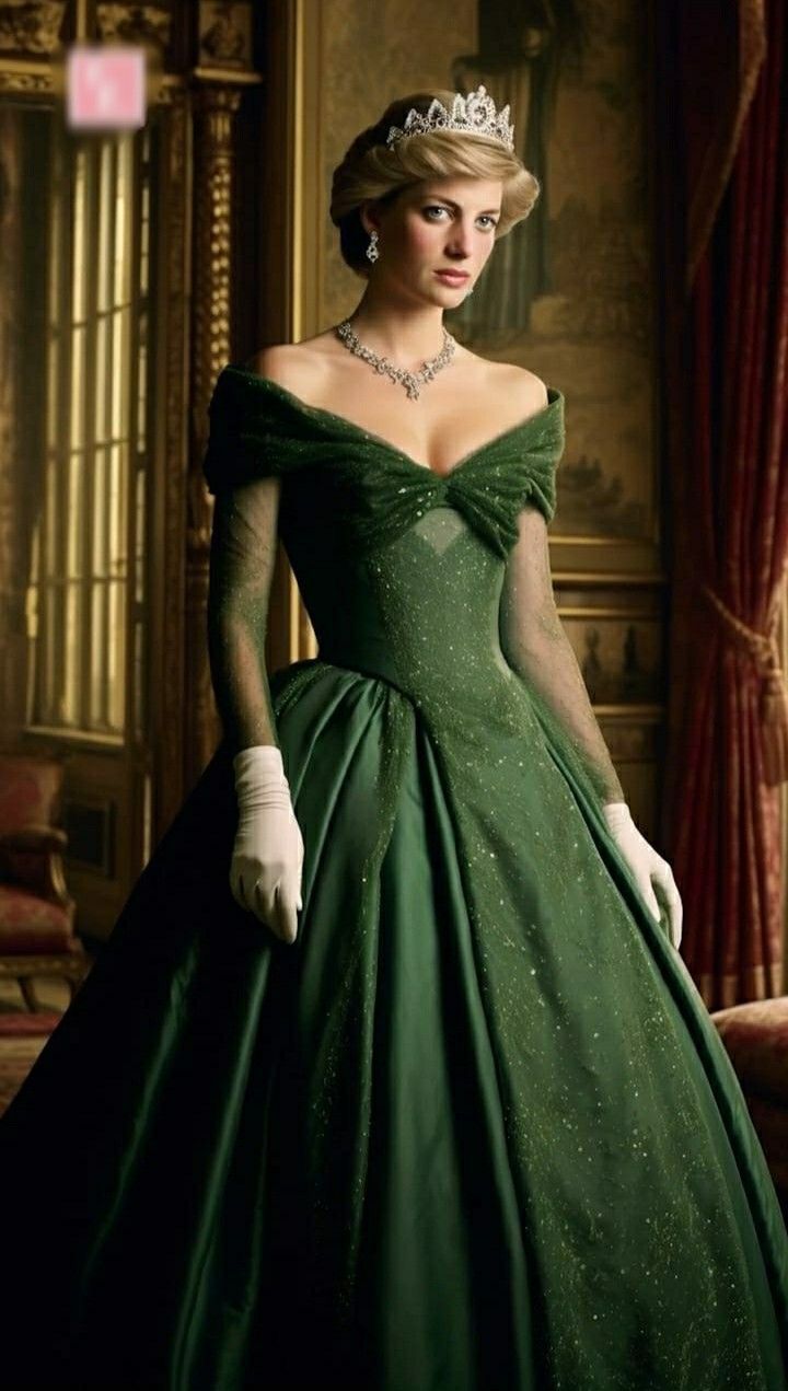 Stunning Dark Green Ball Gown Long Sleeve Tulle Satin Prom Dress Party Dress DP3608