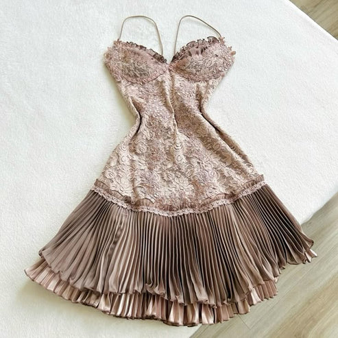 Cute A Line Spaghetti Straps Green Lace Short Outfit Homecoming Dress Birthday Dress DP2981