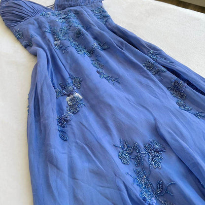 Blue Long Prom Dress Evening Gown DP706
